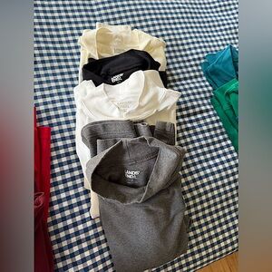 Group of 4 LandsEnd mock turtlenecks.  Most never worn.